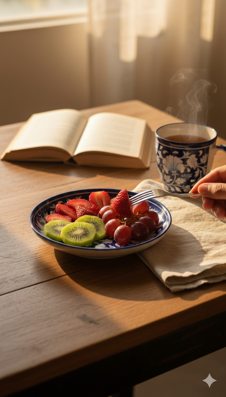 8 Inch Blue Pottery Plates – Jaipur Handcrafted Round Ceramic Dinner Plates | Indian Floral Tableware