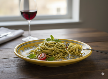 Hand-Painted Yellow Jaipur Blue Pottery Plate (8-Inch) - Traditional Indian Ceramic Snack, Dessert & Appetizer Plate