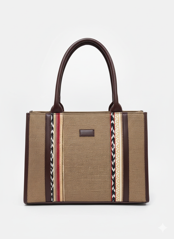 andmade Jute Tote Bag from Jaipur – Eco-Friendly Designer Handcrafted Bag for Women | Boho Ethnic Fashion Accessory