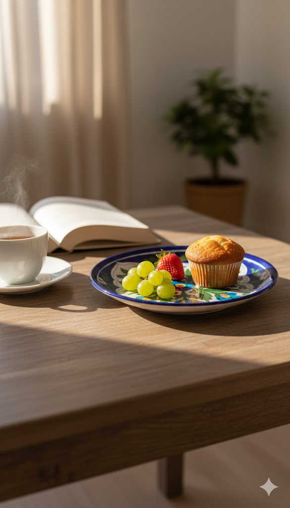 8 Inch Handcrafted Yellow Floral Blue Pottery Plate – Jaipur Ceramic Dinnerware | Unique Indian Table Plate