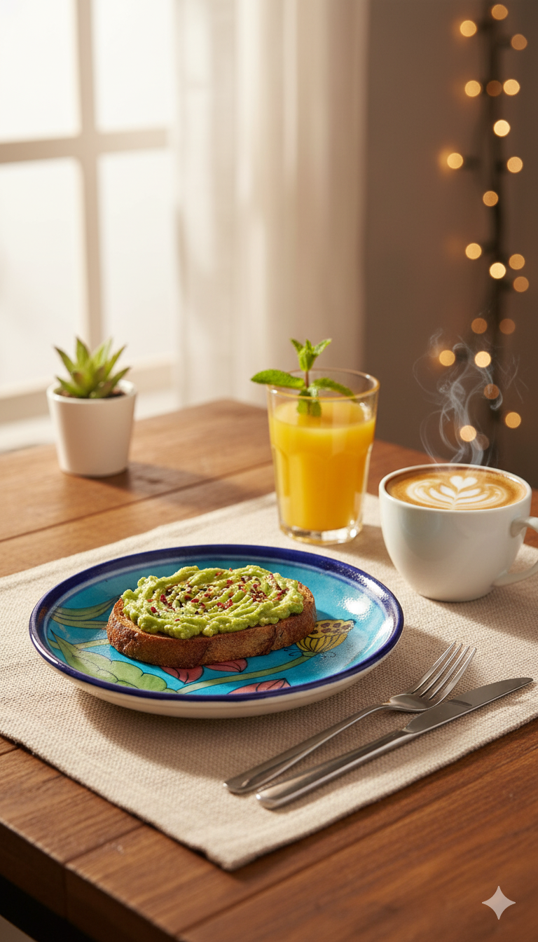 : 6 Inch Blue Pottery Lotus Plate – Jaipur Handcrafted Floral Ceramic Snack Plate | Indian Lotus Design Decorative Plate