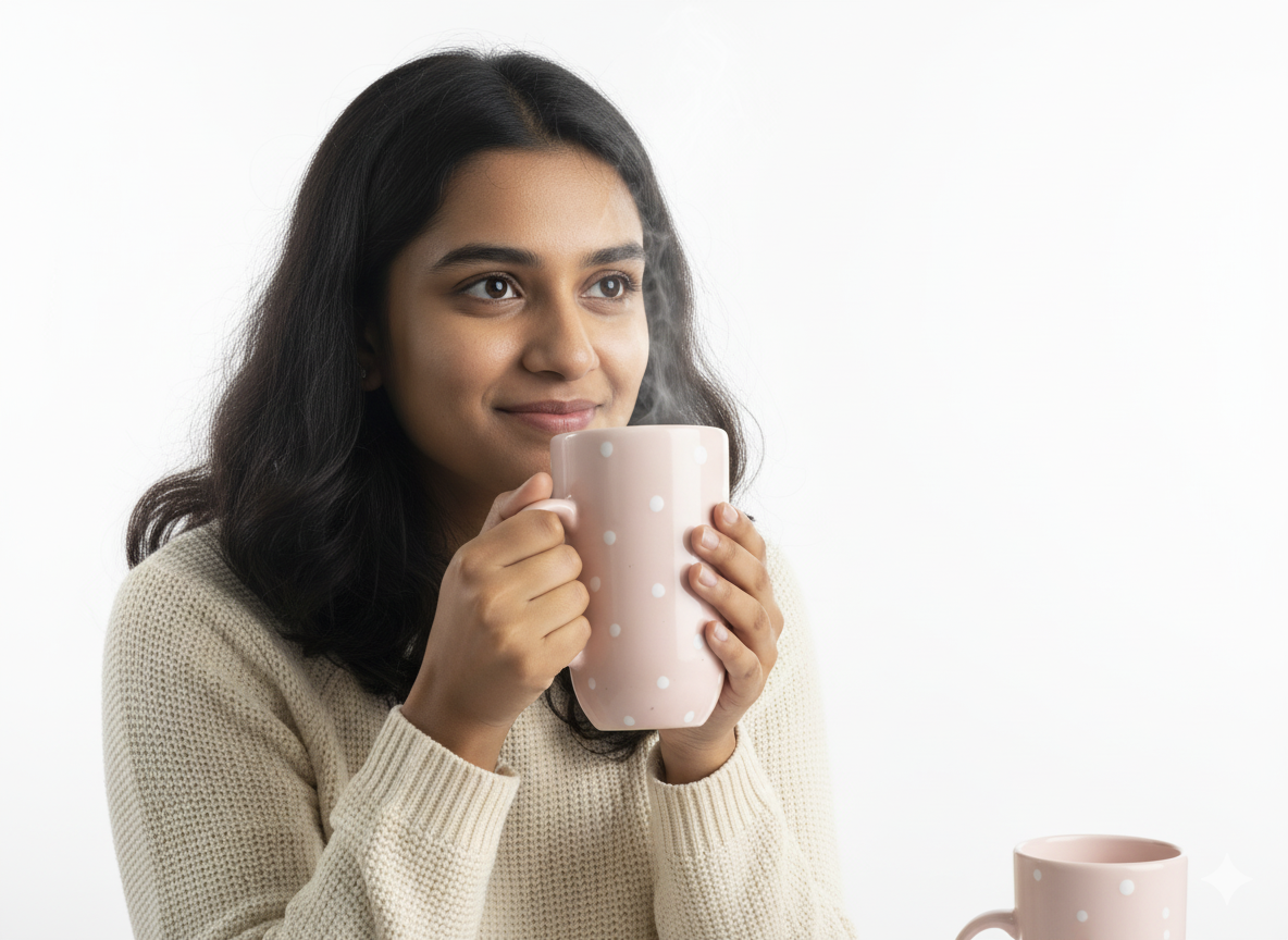 Handmade Pink Polka Dot Ceramic Mug Set of 2 – Cute Modern Pottery Coffee/Tea Cups | Microwave Safe, Gift for Her