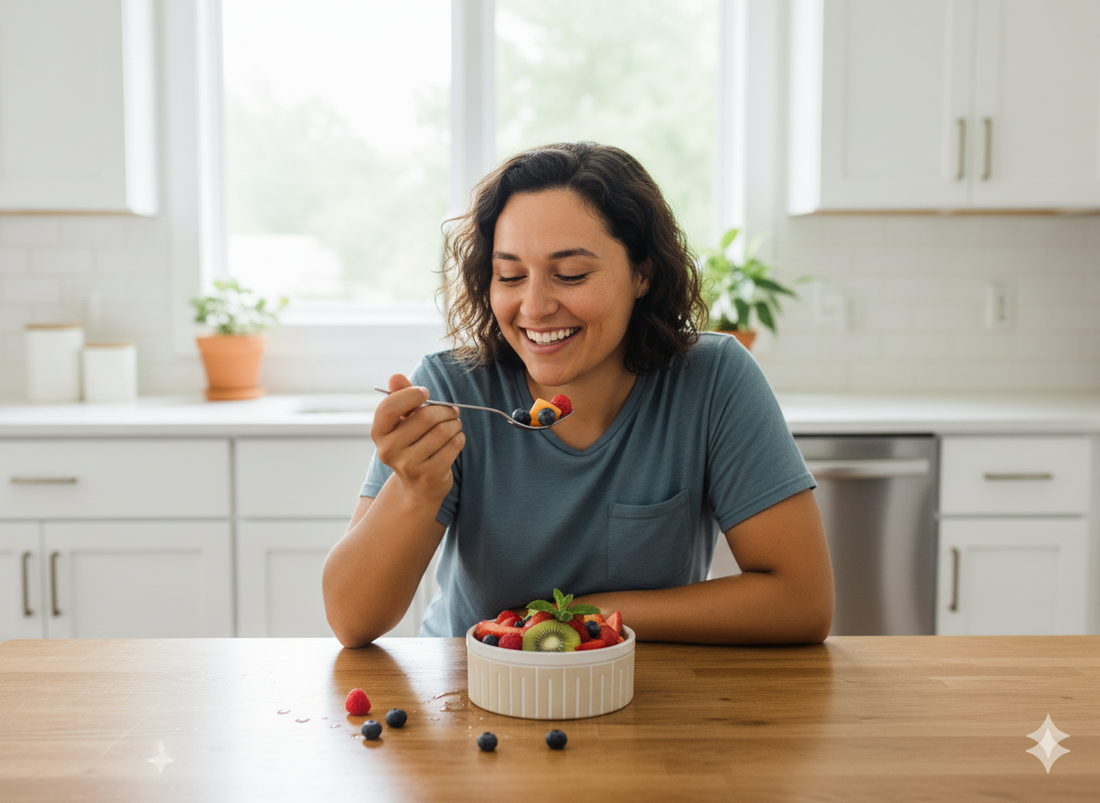 Rustic Ceramic Bowl with Ethnic Pattern - Deep Stoneware for Ramen, Pasta & Fruit - Unique Two-Tone Decorative Design