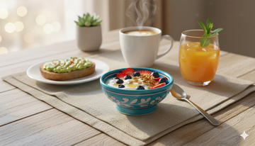 3 Inch Handcrafted Blue Pottery Bowl – Jaipur Mini Floral Ceramic Snack & Condiment Bowl | Indian Artisan Small Serving Bowl