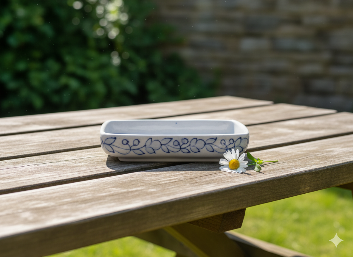 3 Inch Handmade Jaipur Blue Pottery Tray – Mini Floral Ceramic Multipurpose Snack & Trinket Tray | Rajasthani Artisan Craft