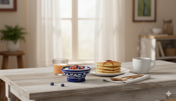 4 Inch Handcrafted Blue Pottery Bowl – Jaipur Mini Floral Ceramic Dessert & Dipping Bowl | Indian Artisan Small Serving Bowl